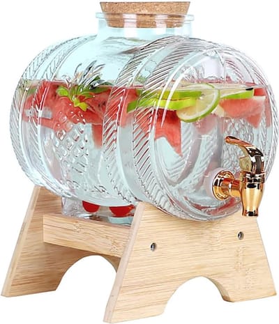 Glazen drankdispenser met kraan - 1L, 3L, 5L - Perfect voor feesten en evenementen