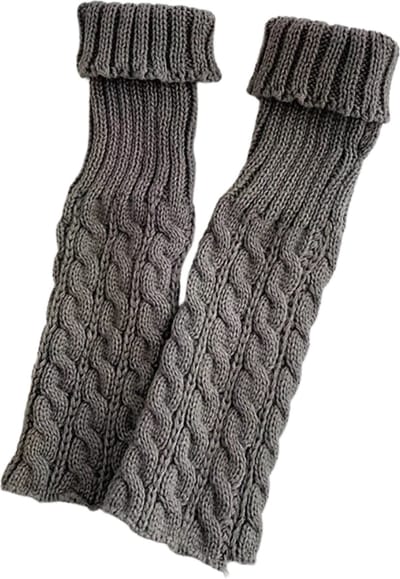 Nivard Beenwarmers - Dames - Overknee - Ballet - Wol - Kniekousen - Leg Warmers - Warm - Winter - Grijs