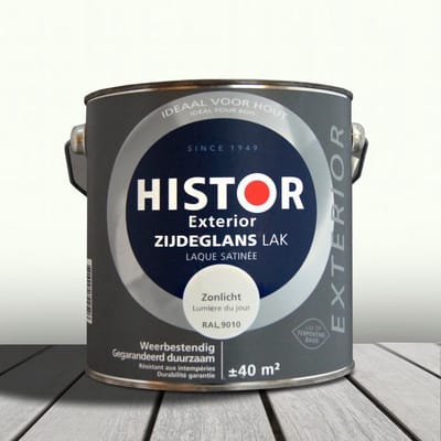 Histor Exterior Lak Zijdeglans 2,5 liter - Zonlicht (Ral 9010)