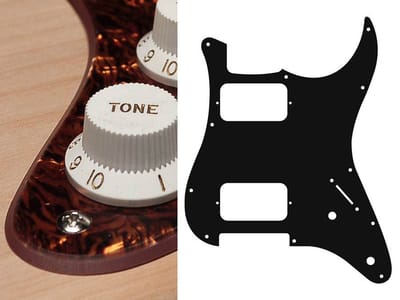 Boston ST-232-TBP pickguard, Stallion, HH, 2 pot holes, 3-5 switch, 2 ply, tortoise brown pearl
