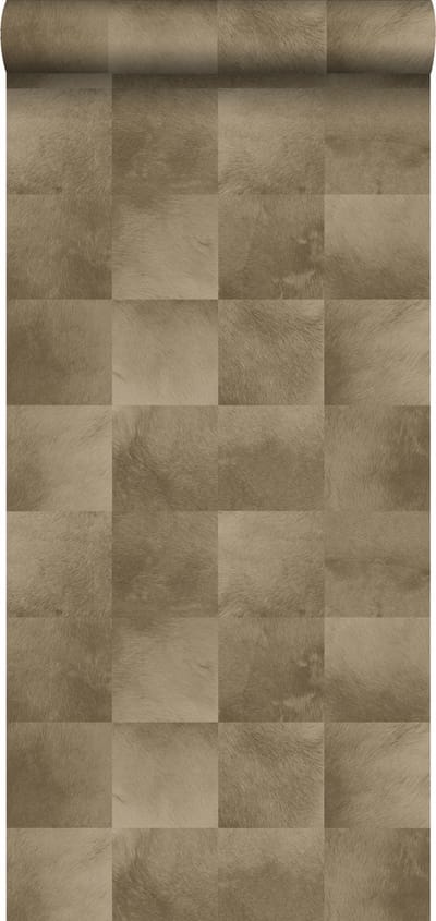 ESTAhome behang dierenhuid donker beige - 53 cm x 10.05 m - 139182
