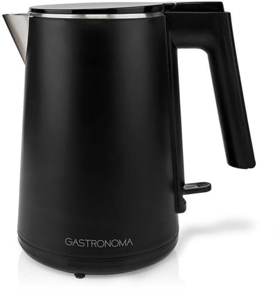 Gastronoma 18130004 - Waterkoker - 1,0 l - 1200 W - Dubbelwandig - Mat zwart