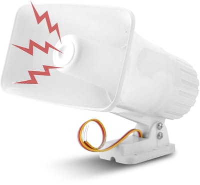 Allecto - Alarm met Hoge Luidspreker - Beveiligingssysteem - 150 dB Geluidsniveau - Dubbele Toon - Veiligheid en Bescherming - Geschikt voor Thuisg...