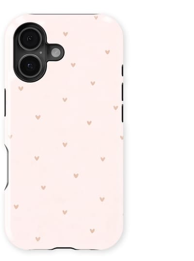 Tough Hoesje met Hartjes geschikt voor iPhone 17 | Little Love Tough Case Geschikt voor Mag | Hartjes Print Backcover geschikt voor iPhone 17 Sanded Hearts