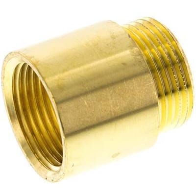 G 1'' F/M Messing Verlengstuk DIN 3523 - 30 mm - FL2S-FM-B-100G-30L