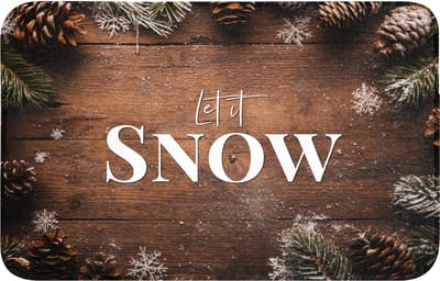 WC mat 80x50 cm - Antislip - Sneeuw - Houtlook - Quote - Let it snow - Toiletmat - Vloermat - Douchemat - Toilet tapijt - Toiletmatten