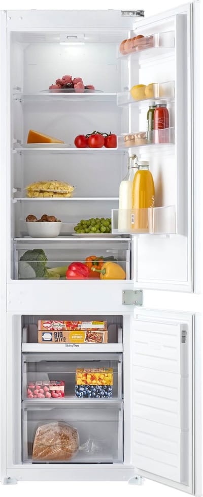 Inventum IKV1786D 178 cm energiezuinige inbouw koel-vriescombinatie - 251 liter - Koelkast met vriesvak 70 liter - Vershoudlade - Supervriezen - Led-verlichting - Deur op deur - Wit