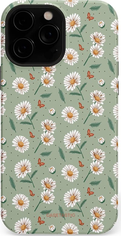 Casetastic Hoesje Geschikt voor Apple iPhone 13 Pro Max Magsafe - Stijlvolle Beschermende Duo-layer Case - Vleugels en madeliefjes