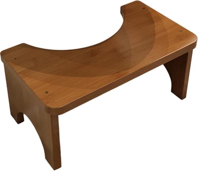Toiletkruk - Opstapkruk Badkamer - Meer Comfort - Ergonomisch Ontwerp - 37 x 20 x 17 cm - Bruin