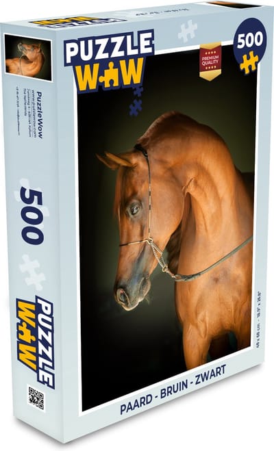 Puzzel Paard - Bruin - Zwart - Legpuzzel - Puzzel 500 stukjes