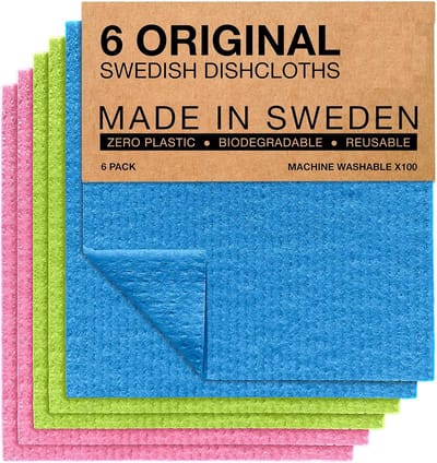Famanu – Vaatdoeken - alternatief voor papieren doeken - verschillende kleuren - 6 stuks herbruikbare vaatdoeken voor in de keuken