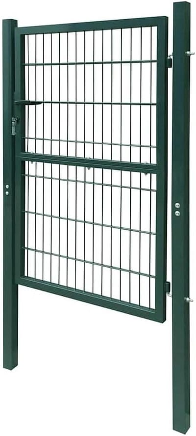 Tuinhek Poort - Hekwerk Entree - Perceel Afbakenen - Gepoedercoat Staal - 100 x 180 cm - Groen