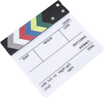Film Clap Board voor Regisseurs - Cinema Klapbord voor Decoratie en Creatieve Projecten (20 x 19.5 cm)