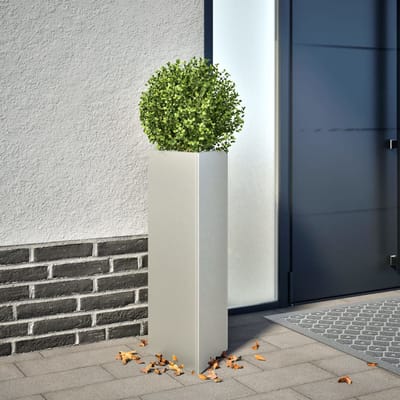 vidaXL - Plantenbak - driehoek - 30x26x75 - cm - roestvrij - staal