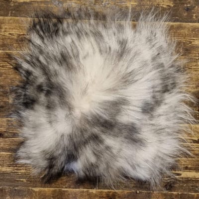 WOOOL Schapenvacht Chairpad - IJslands Wit Zwart (38x38cm) VIERKANT - Stoelkussen - 100% Echt - Eenzijdig