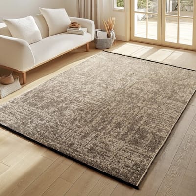 Binnenkleed met gemarmerd patroon, beige kleur, katoenchenille, Scandinavische stijl 120x170 cm