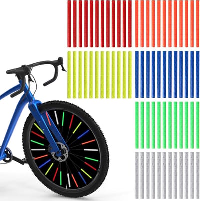 Kleurrijke spaakreflectoren voor fiets - 72 stuks - Verbeter de zichtbaarheid - Eenvoudige montage - Herbruikbaar.