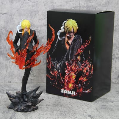 Nouvelles Figurines Anime One Piece 24cm Sanji Costume du Diable Pvc Gk Statue Modèle Collection Ornement de Pièce Jouets pour Enfants Cadeaux pour la Fête des Enfants