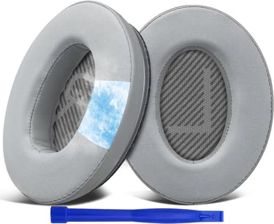 Vervangende Oorkussens met Koelgel voor Bose QuietComfort 35 en 35 II, Geluiddempende Earpads en Comfortabele Kussens - Zilver