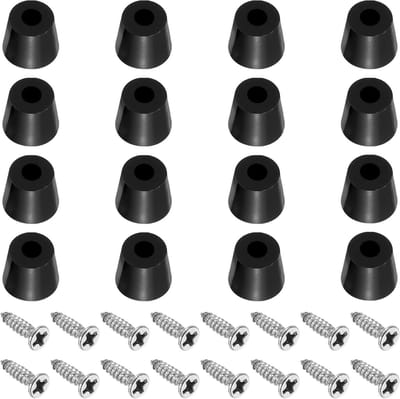 Rubberen Voetjes - Antislip Bumperpads - Meubels Stabiliseren - Met Schroeven - 17 x 13 x 14 mm - Zwart