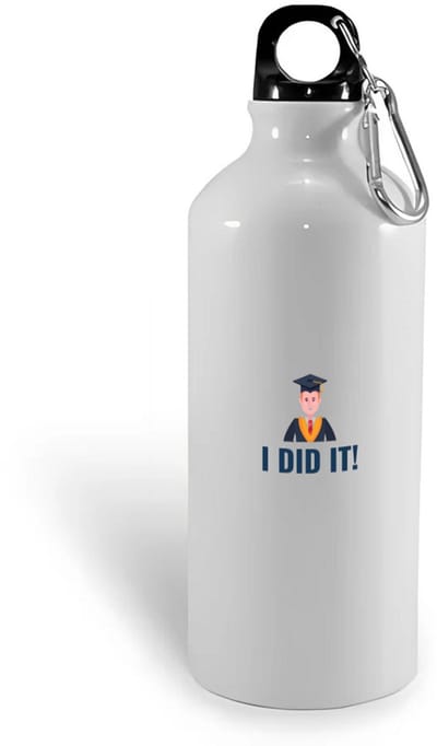 Hacebo® - I did it! waterfles - Geslaagd - iemand die is geslaagd - gelukt - gefeliciteerd - examen - school - diploma gehaald - cadeau - kado - geschenk - gift - water fles - 400ML