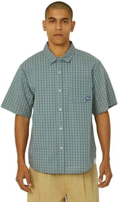 HUF H Star SS Plaid Casual T-shirt heren Donkerblauw L