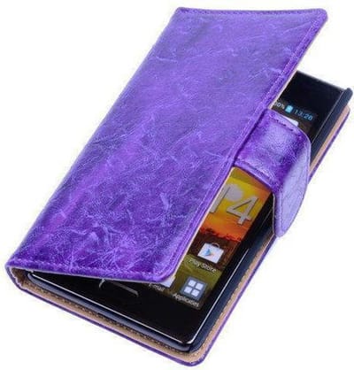 Bestcases Vintage Lila Book Cover LG Optimus L5