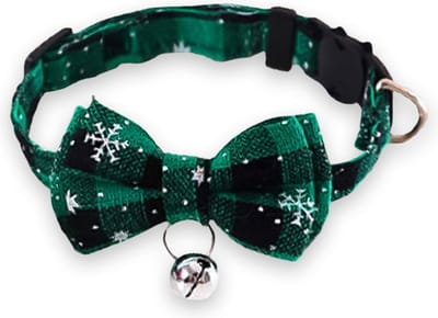 Kattenhalsband Veiligheidssluiting Kattenbandje Kitten Halsband Katten Halsband Kerst halsband Hond Kat 18-32Cm – Groen