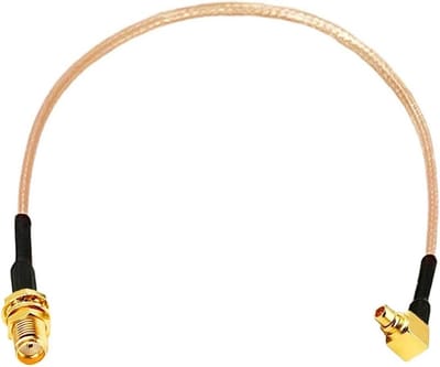 Antenne Kabeladapter - SMA naar MMCX - Signaal Verbinding - Haakse Pigtail - 15 cm - Zwart