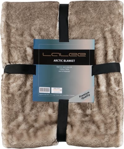 Lalee Artic Fleece Deken - Blanket - Wolf Plaid - Zachte Deken - 150x200 Taupe