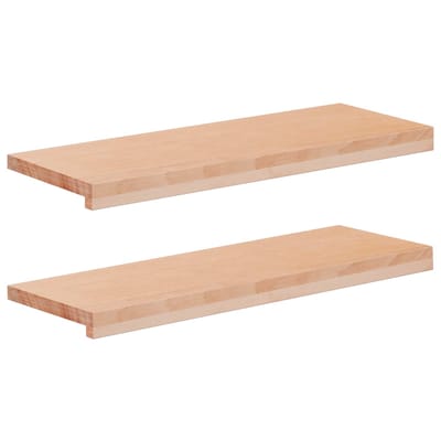 vidaXL - Raamprofielen - 2 - st - Naturel - 70 - x - 25 - x - 2 - cm - Massief - beukenhout