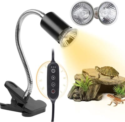 GELLDG Turtles Basking Lamp - Reptiel UVA/UVB Lamp - 25W + 50W - E27 Basking Spot Verwarmingslamp - Geschikt voor Schildpadden in Aquaria - Geschikt voor Schildpadden, Slangen en Hagedissen