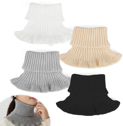 Dailygoods - Dailygoody - Coltrui dames - Sjaals voor dames - Houd je nek warm - Pakket van 4 - Gebreide coltrui - Perfect voor de winter - Geschikt voor elke outfit