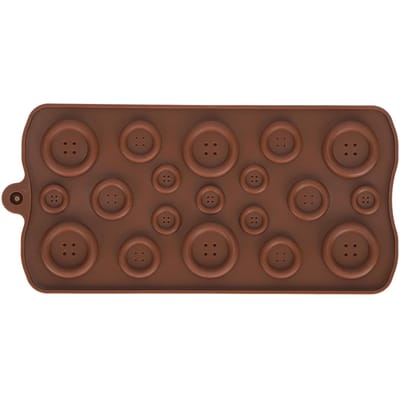 Chocoladevorm Bakvorm Knopvorm DIY Fondant Gebak Snoep Maken Bakgereedschap brown