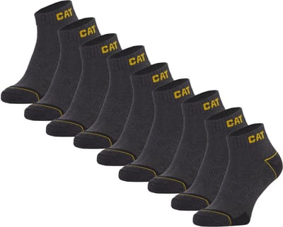 CAT Enkelsokken Heren Work Sneakers 9-paar Korte Werksokken Antraciet - Maat 39-42