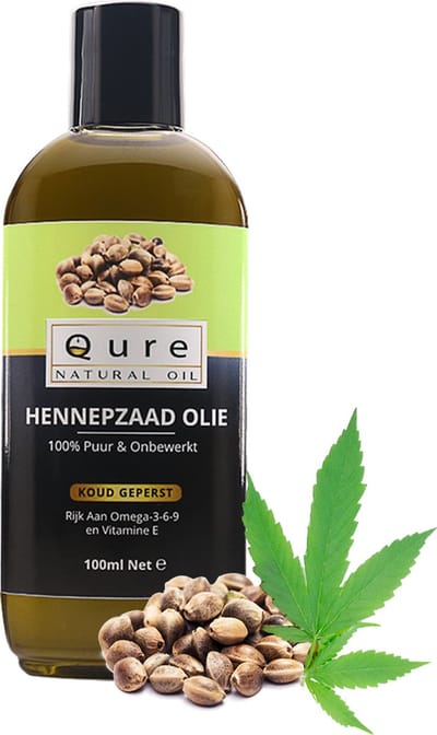 Hennepzaadolie 100ml | 100% Puur en Onbewerkt | Food Grade Kwaliteit Hennepzaad Olie | Geschikt voor huid en haren