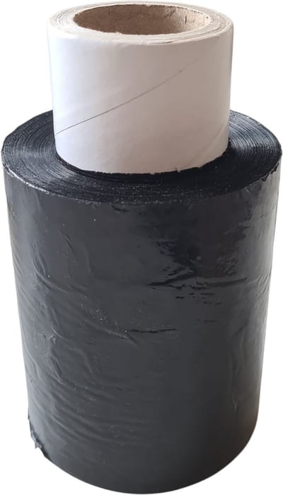 Mini-wikkelfolie Zwart 10 cm x 150 meter 23 my