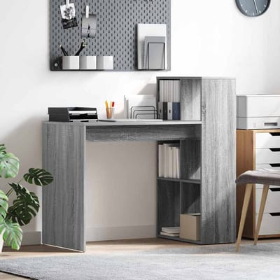 vidaXL - Bureau - Grijs - Sonoma - Bewerkt - hout - 108 - x - 55 - x - 103.5 - cm