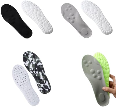 NTH products- Inlegzolen Ademend - Booginlegzolen/Hielspoor - Platvoeten - Voetpijn - Sportzolen - 4 Paar - Voetbed