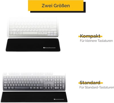 Ergonomische handsteun toetsenbord - Polssteun voor compact toetsenbord - Zwart