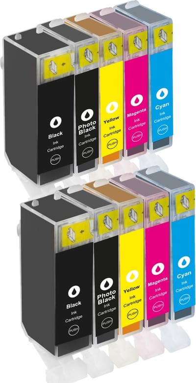 Huismerk geschikt voor Canon PGI-5/CLI-8 XL Inktpatronen (10X) - MP610 - MP830 - MP970 - IP3500 - IP4500 - IX4000 - IX5000