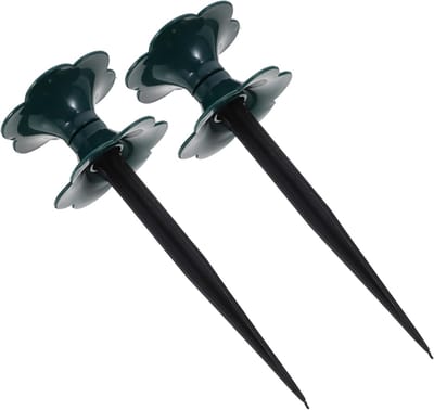 Tuinslang Geleider - Gazon Spike Houder - Slang Begeleiden - Duurzaam Kunststof Materiaal - 25x9x9cm - Groen Zwart