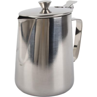 Tasse à café en acier inoxydable, pichet à mousse de lait avec couvercle pour latte 1000ML