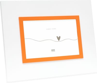 Deknudt Frames fotolijst S67JK3 - wit met oranje rand - hout - 13x18