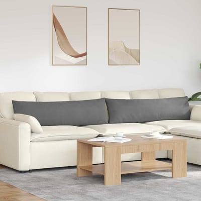 vidaXL - Zitkussens - 2 - st - Stof - Donkergrijs - 145 - x - 40 - cm