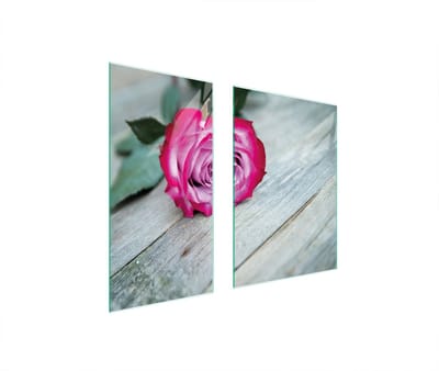 TMK ArtDeko - Glazen Snijplank - 75x52 cm - Rood - Beschermplaat