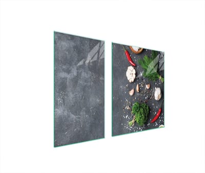 TMK ArtDeko Serie - Glas Beschermplaat - 90x52cm - Veelzijdig - Hittebestendig