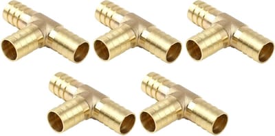 Solidchoice - 5 Stuks Messing Slangfittingen 16mm T-vormig