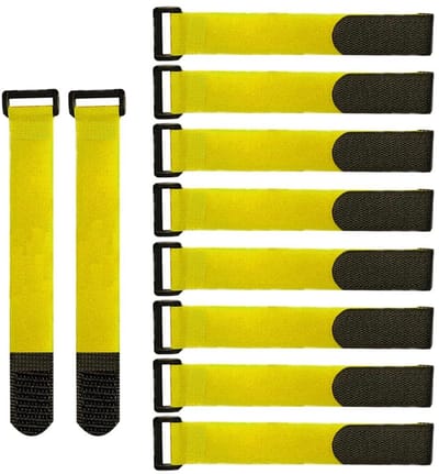 Cosensi - Nylon Kabelbinders - Herbruikbare Kabelriemen - Multifunctionele Cinchriemen - Geel - Verstelbare Kabelbinders - Ideaal voor Organisatie...