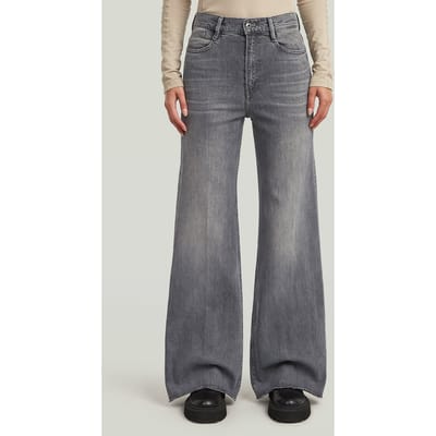 G-Star Deck Ultra High Wide Leg Jeans Grey Taglia: W26L30 | Pantaloni Outlet | Donna | Grigio
